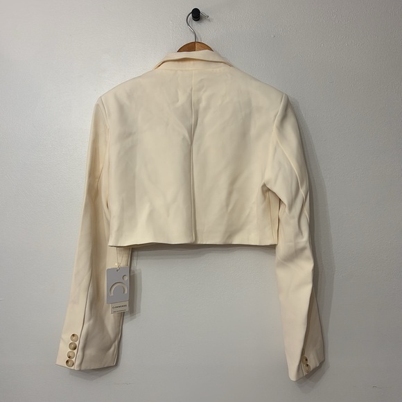 Commense Cropped Blazer Two Piece Wrap Skirt Set - Picture 5 of 9